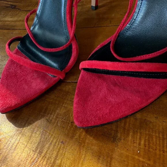 IRO Paris Fixa Pumps – Red Suede Lace-Up Heels (New in Box, Size 36 EU) - Picture 9 of 15